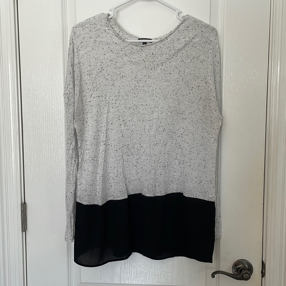Express Black and White Long Shirt